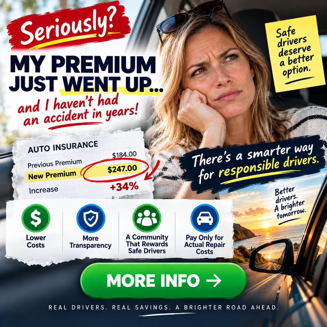 Is the sharing economy right for your car? proposed Good Driver Club Facebook ad